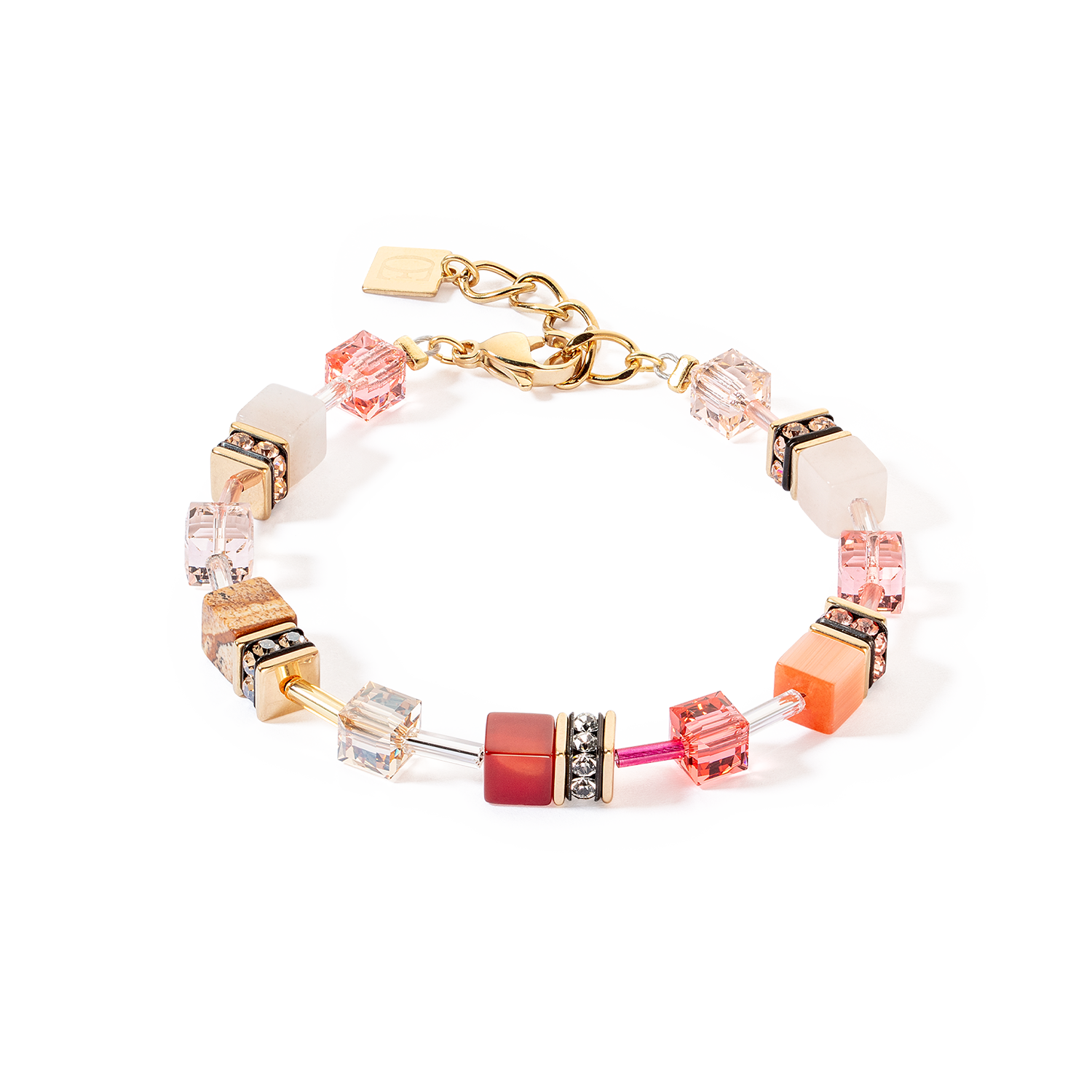 GeoCUBE® Iconic Precious Armband rot-beige