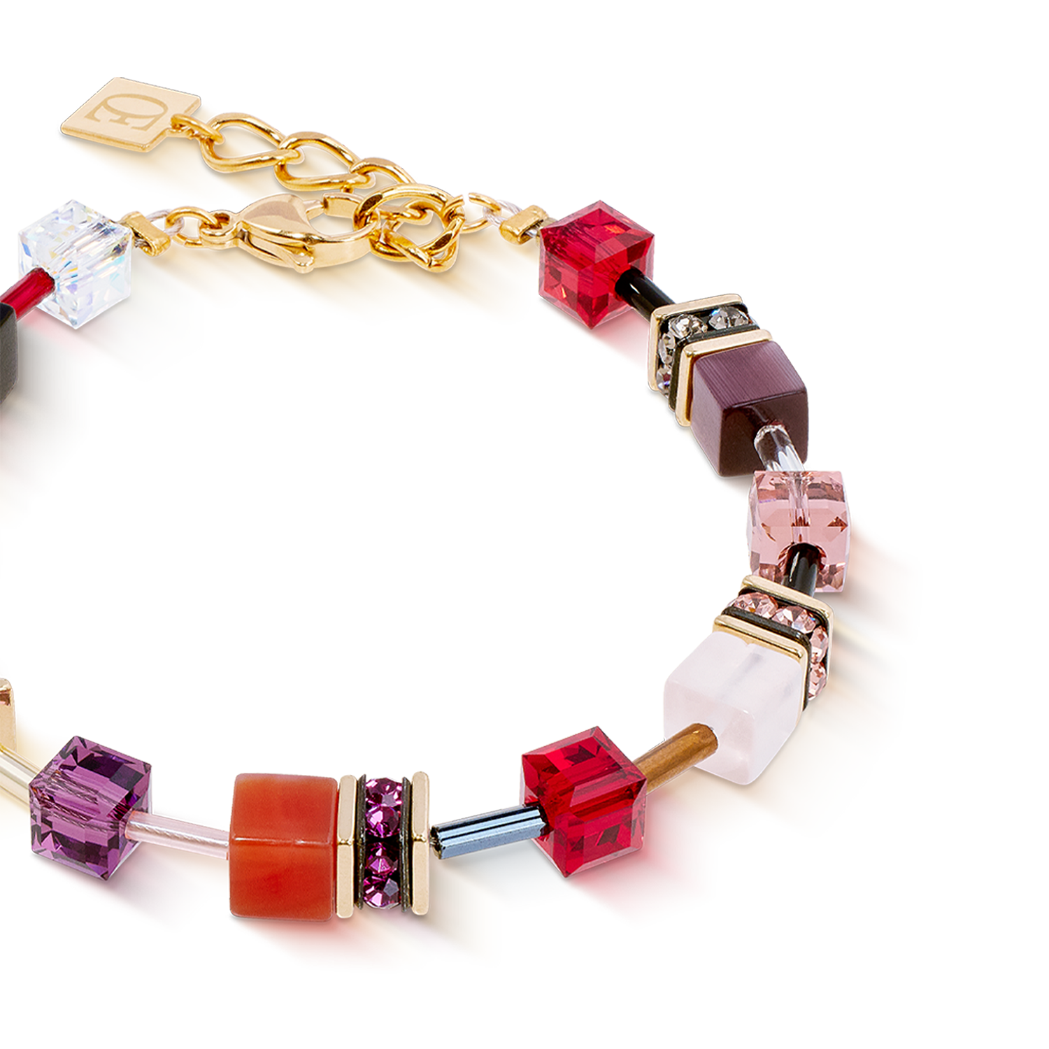 GeoCUBE® Iconic Precious Armband Festive rot