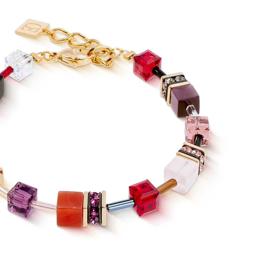 GeoCUBE® Iconic Precious Armband Festive rot