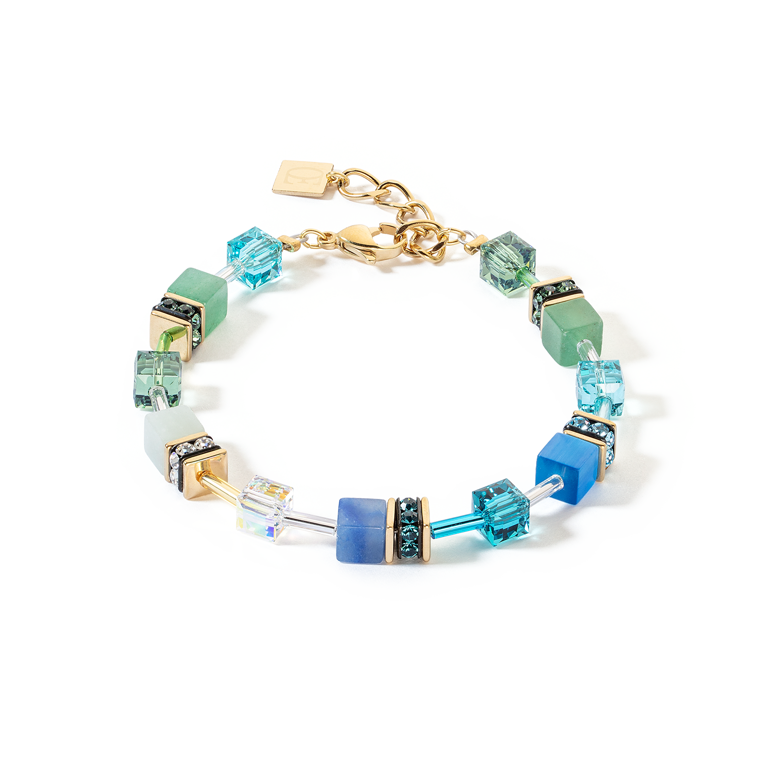 GeoCUBE® Iconic Precious Armband grün-türkis
