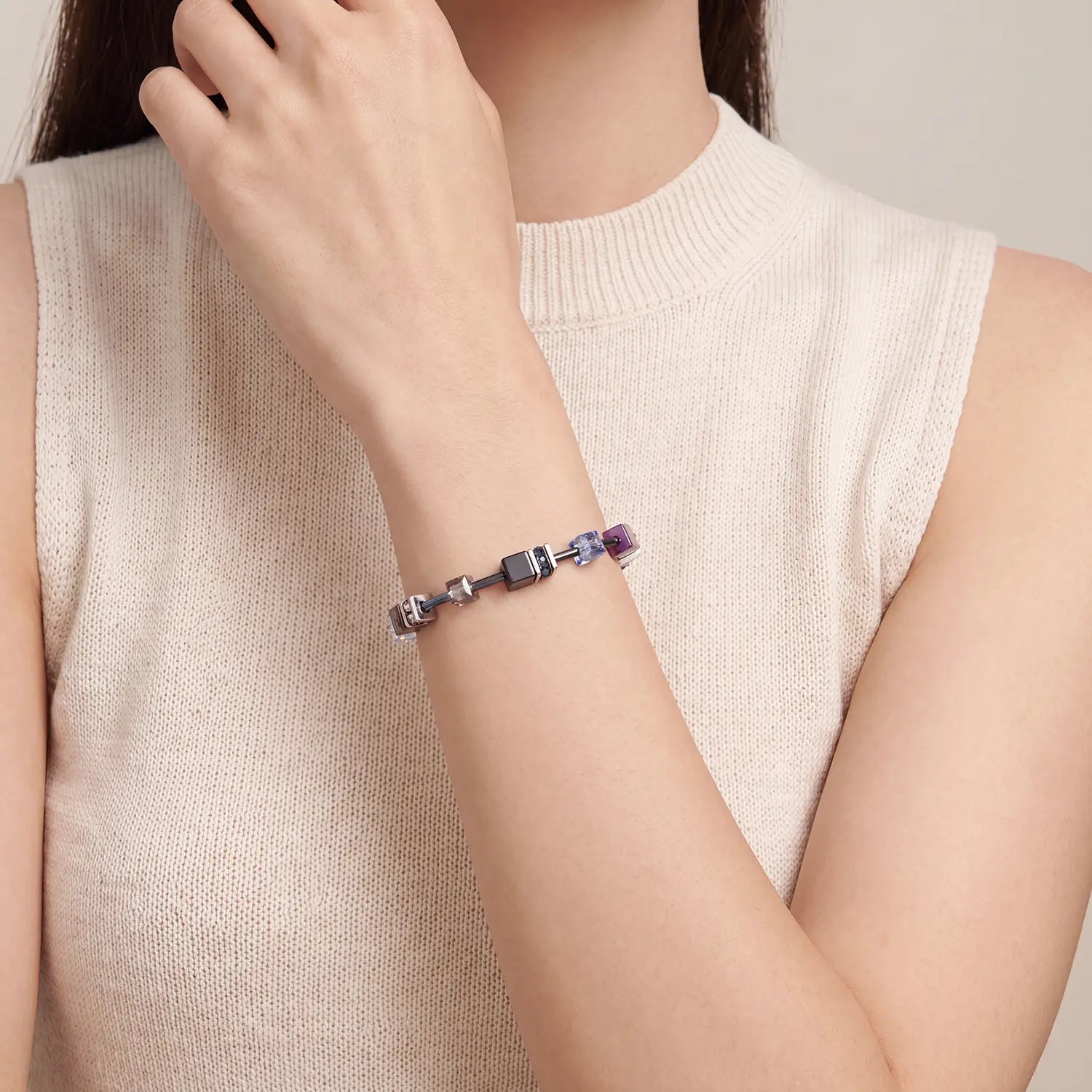 COEUR DE LION GeoCUBE® Iconic Precious Armband Twilight – am Model