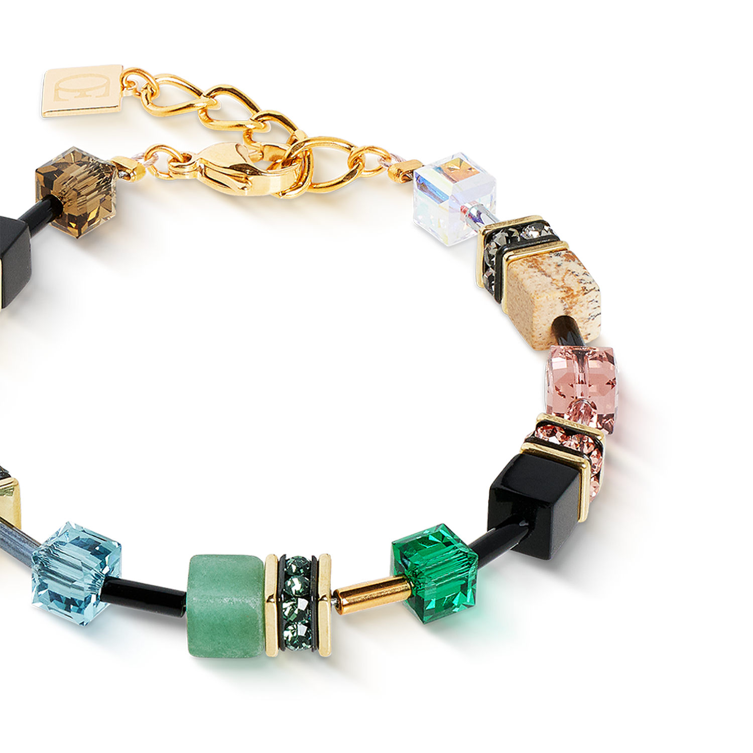 GeoCUBE® Iconic Precious Armband Art Nouveau von COEUR DE LION – Detailaufnahme
