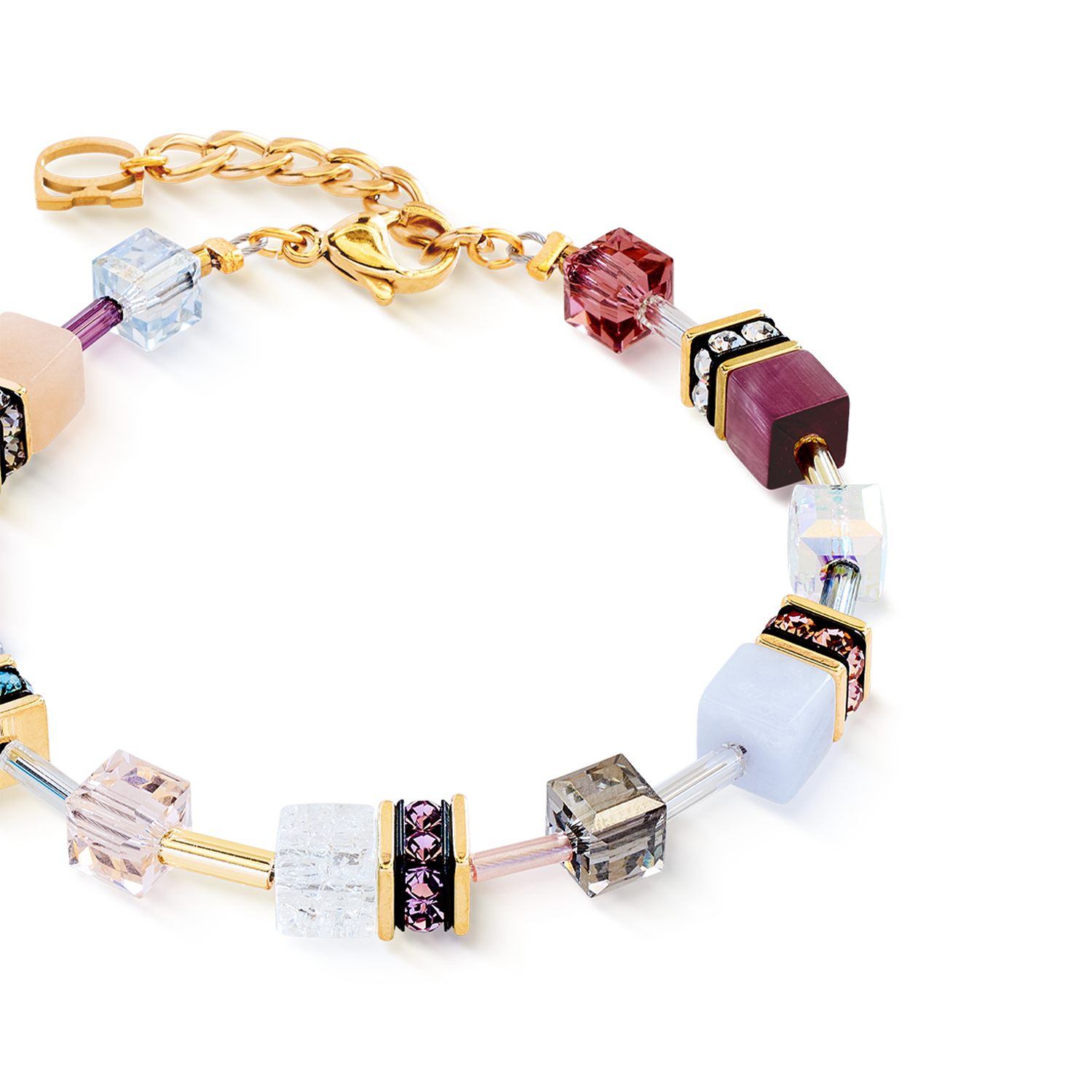 GeoCUBE® Iconic Precious Armband Golden Blush von COEUR DE LION – Detailaufnahme