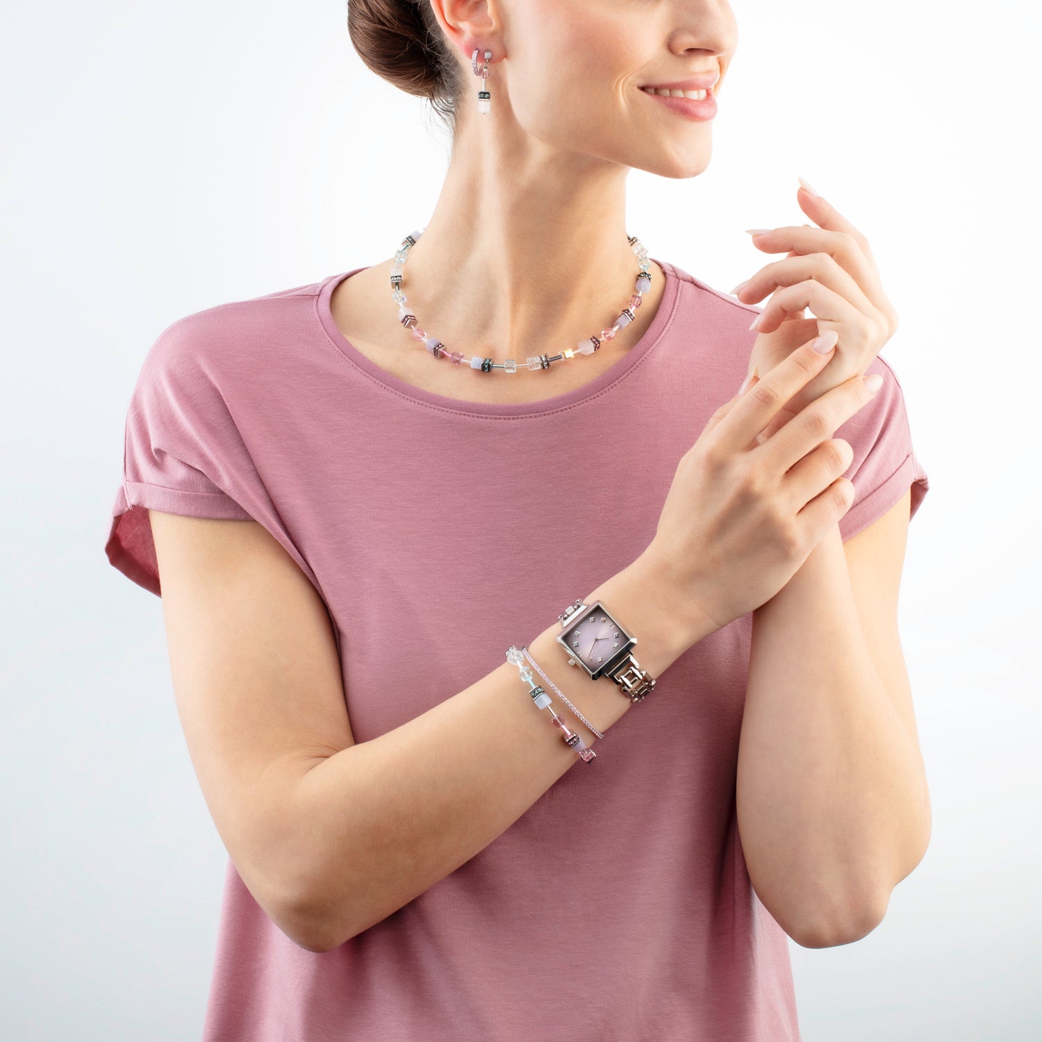 GeoCUBE® Iconic Precious Armband rosa-flieder
