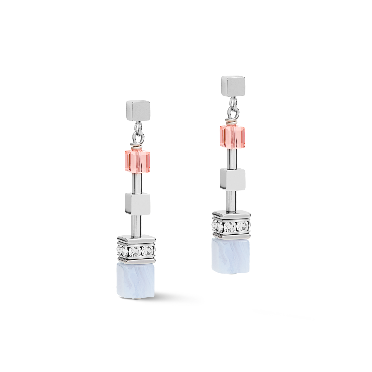 Ohrringe GeoCUBE® Multitask summer multi pastell-silber