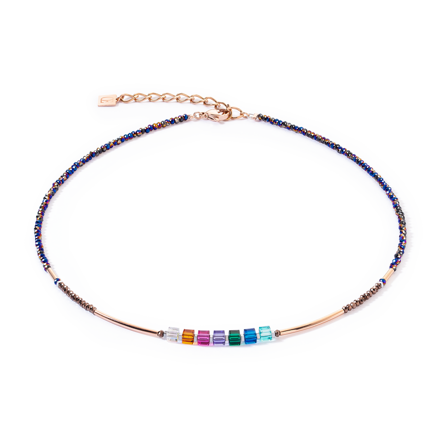 Cube Story Minimalistic Sparkling Halskette Multicolour Autumn