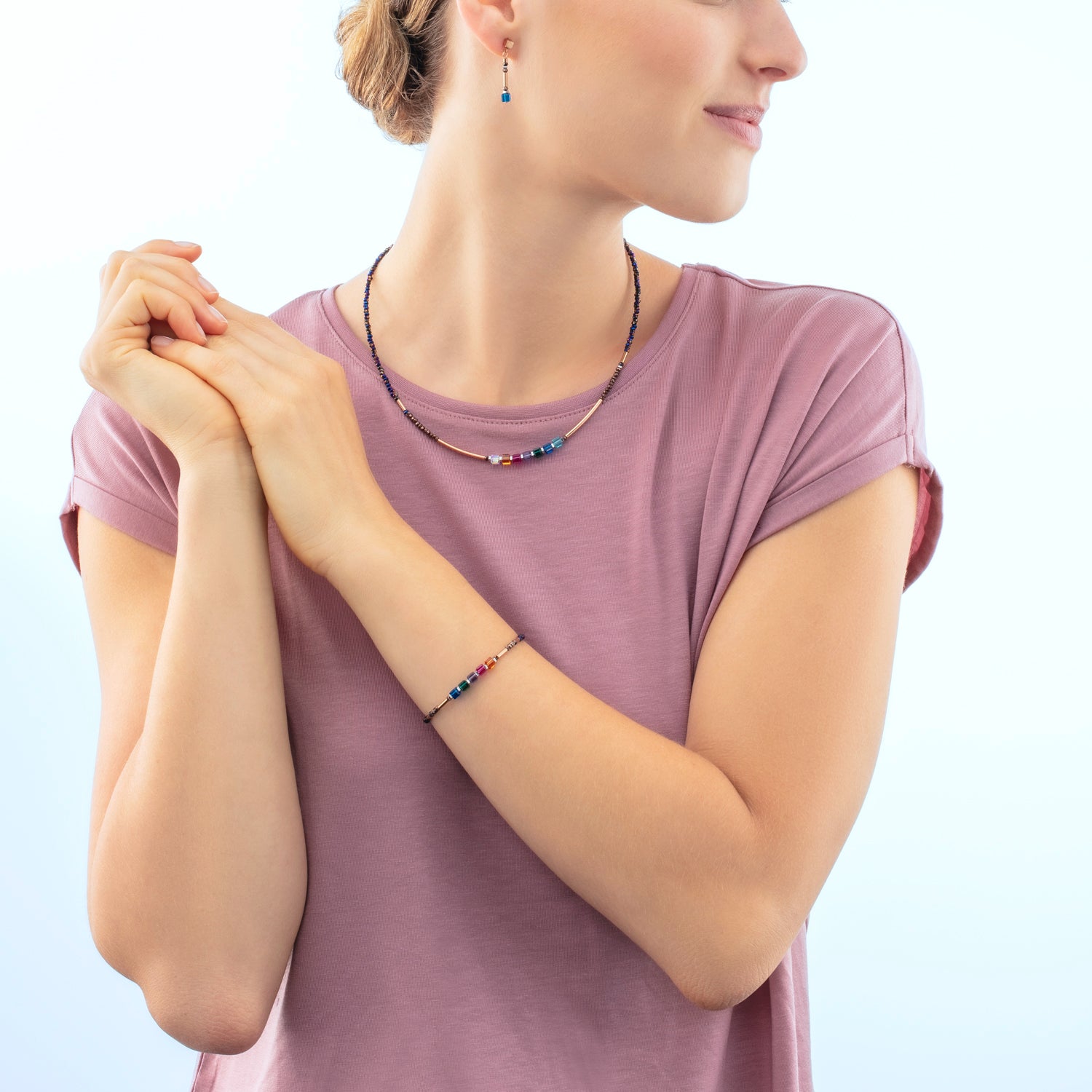 Cube Story Minimalistic Sparkling Armband Multicolour Autumn