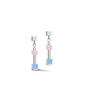 Cube Story Delicate Ohrringe blau-rosa von COEUR DE LION