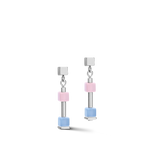 Cube Story Delicate Ohrringe blau-rosa