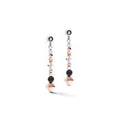 Ohrringe Amulett small Kristalle & Streifenonyx grau-kristall von COEUR DE LION