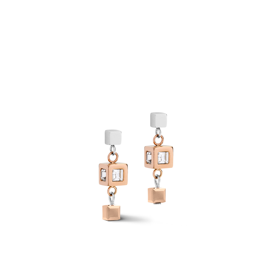 Ohrringe GeoCUBE® Cluster roségold