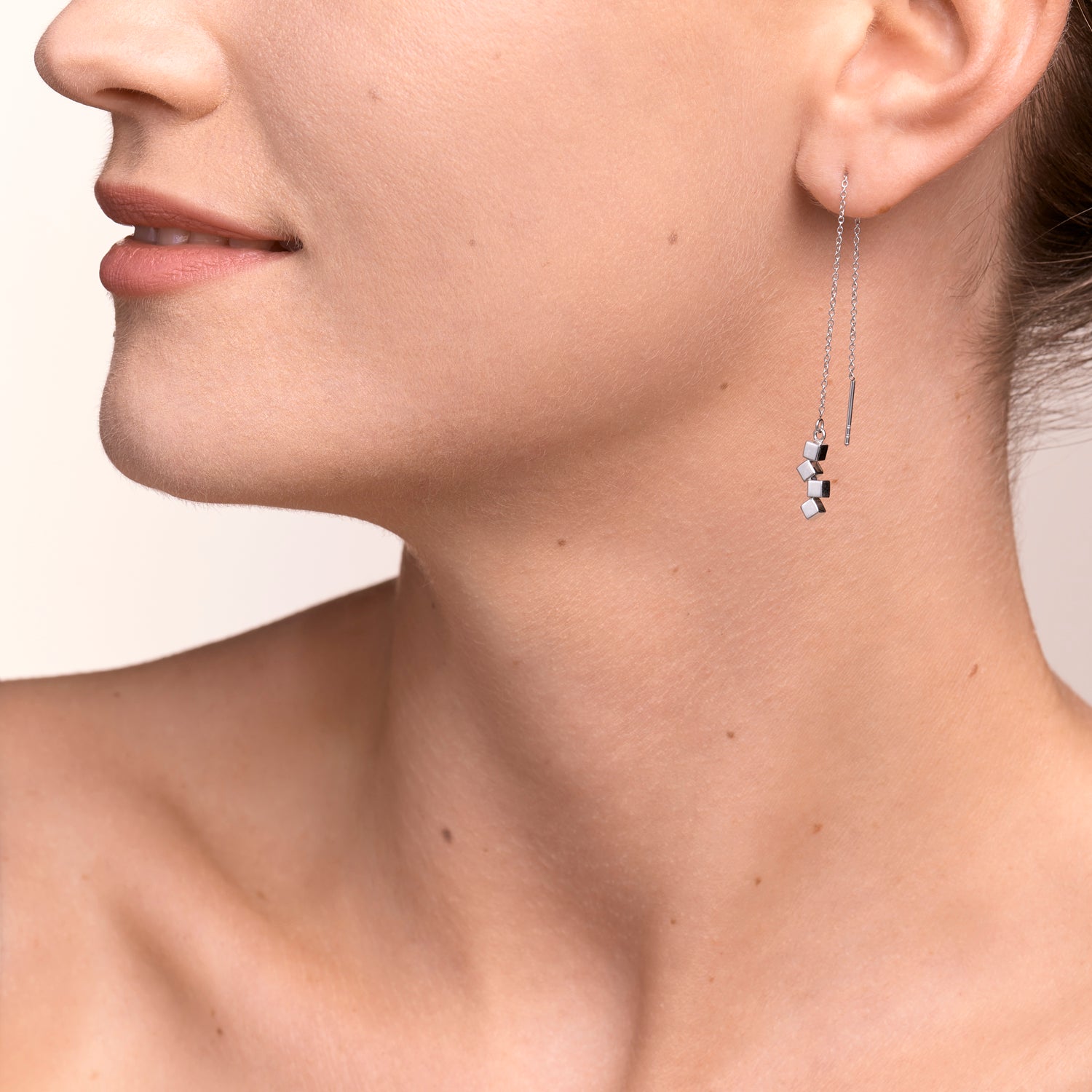 Ohrringe Dancing GeoCUBE® small Edelstahl silber