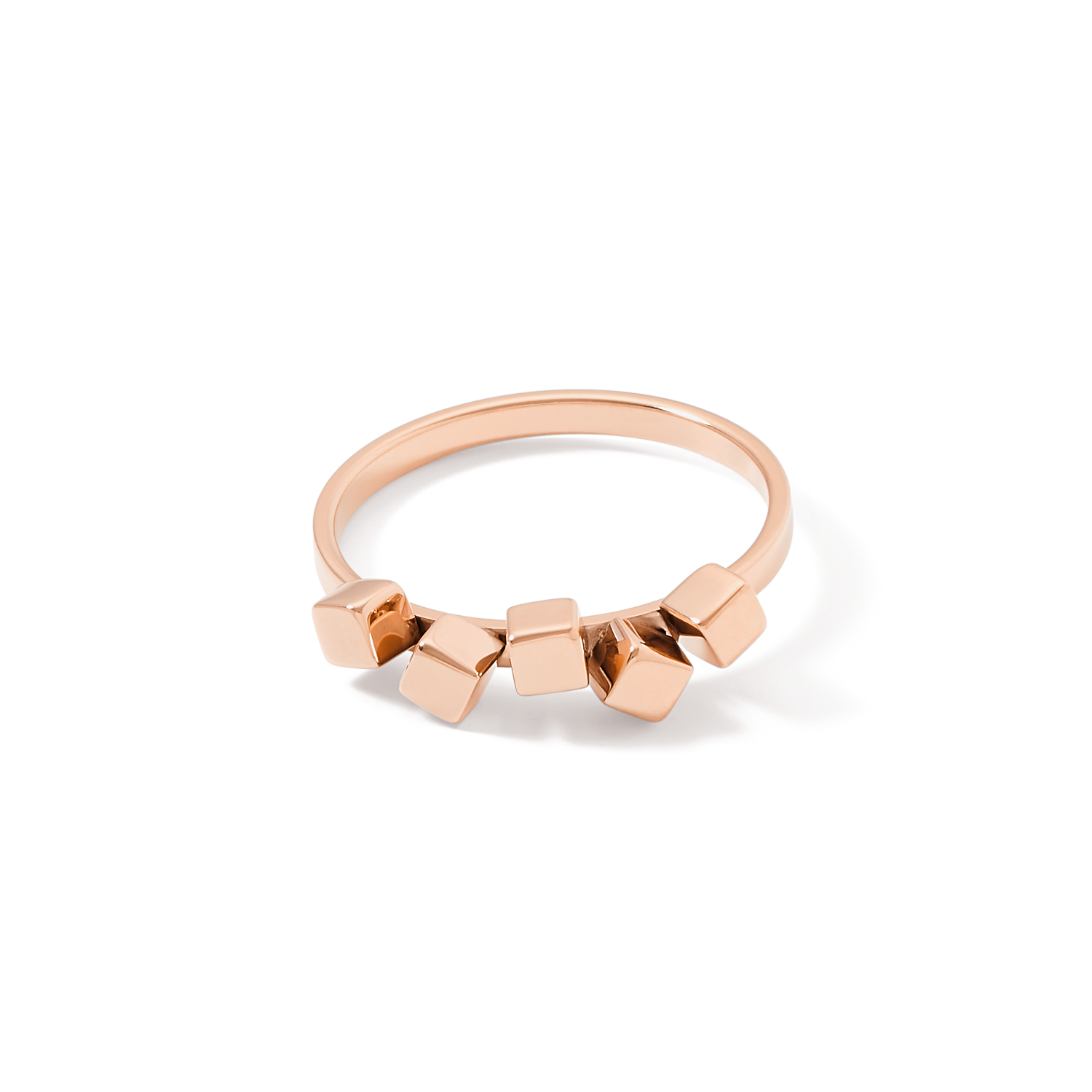 Ring Dancing GeoCUBE® small Edelstahl roségold