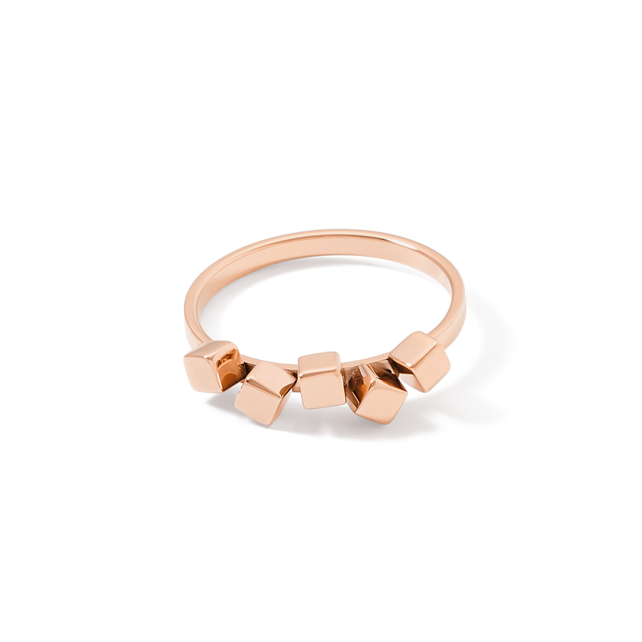 Ring Dancing GeoCUBE® small Edelstahl roségold