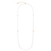 Halskette Dancing GeoCUBE® small chain long Edelstahl roségold von COEUR DE LION