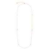 Halskette Dancing GeoCUBE® small chain long Edelstahl roségold