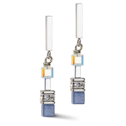GeoCUBE® Precious Fusion Chunky Chain Ohrringe hellblau von COEUR DE LION