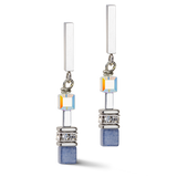 GeoCUBE® Precious Fusion Chunky Chain Ohrringe hellblau