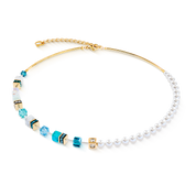 GeoCUBE® Precious Fusion Pearls Halskette türkis von COEUR DE LION