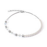 GeoCUBE® Precious Fusion Pearls Halskette weiß