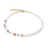 GeoCUBE® Precious Fusion Pearls Halskette multicolor pastell
