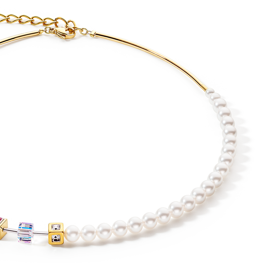 GeoCUBE® Precious Fusion Pearls Halskette multicolor pastell