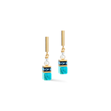 GeoCUBE® Precious Fusion Pearls Ohrringe türkis