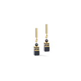 GeoCUBE® Precious Fusion Pearls Ohrstecker Anthracite Glow