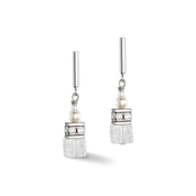 GeoCUBE® Precious Fusion Pearls Ohrringe weiß von COEUR DE LION