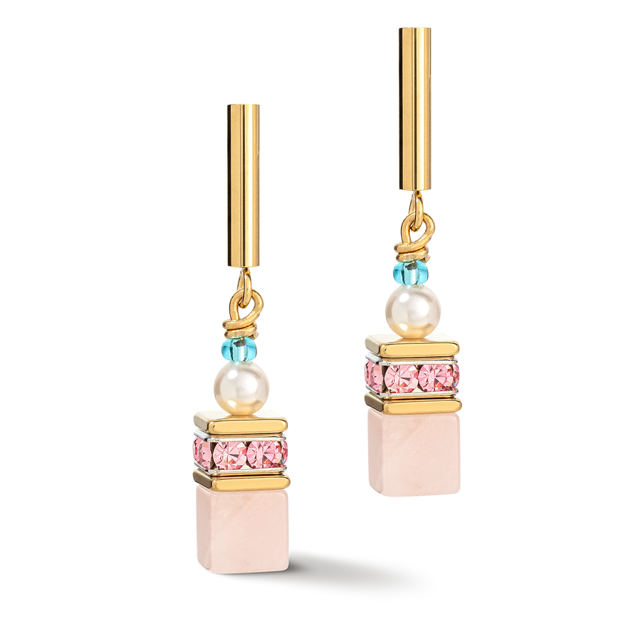 GeoCUBE® Precious Fusion Pearls Ohrringe multicolor pastell