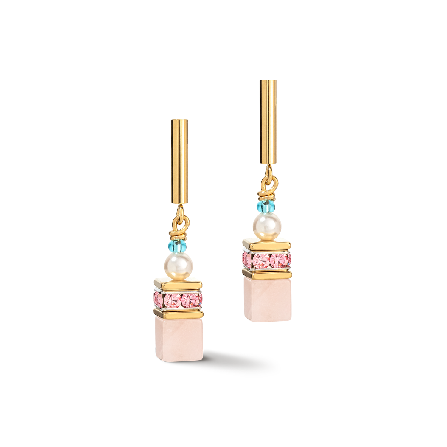 GeoCUBE® Precious Fusion Pearls Ohrringe multicolor pastell