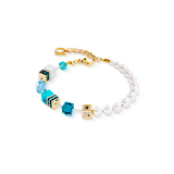 GeoCUBE® Precious Fusion Pearls Armband türkis