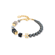 GeoCUBE® Precious Fusion Pearls Armband Anthracite Glow von COEUR DE LION