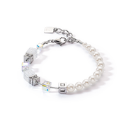 GeoCUBE® Precious Fusion Pearls Armband weiß von COEUR DE LION
