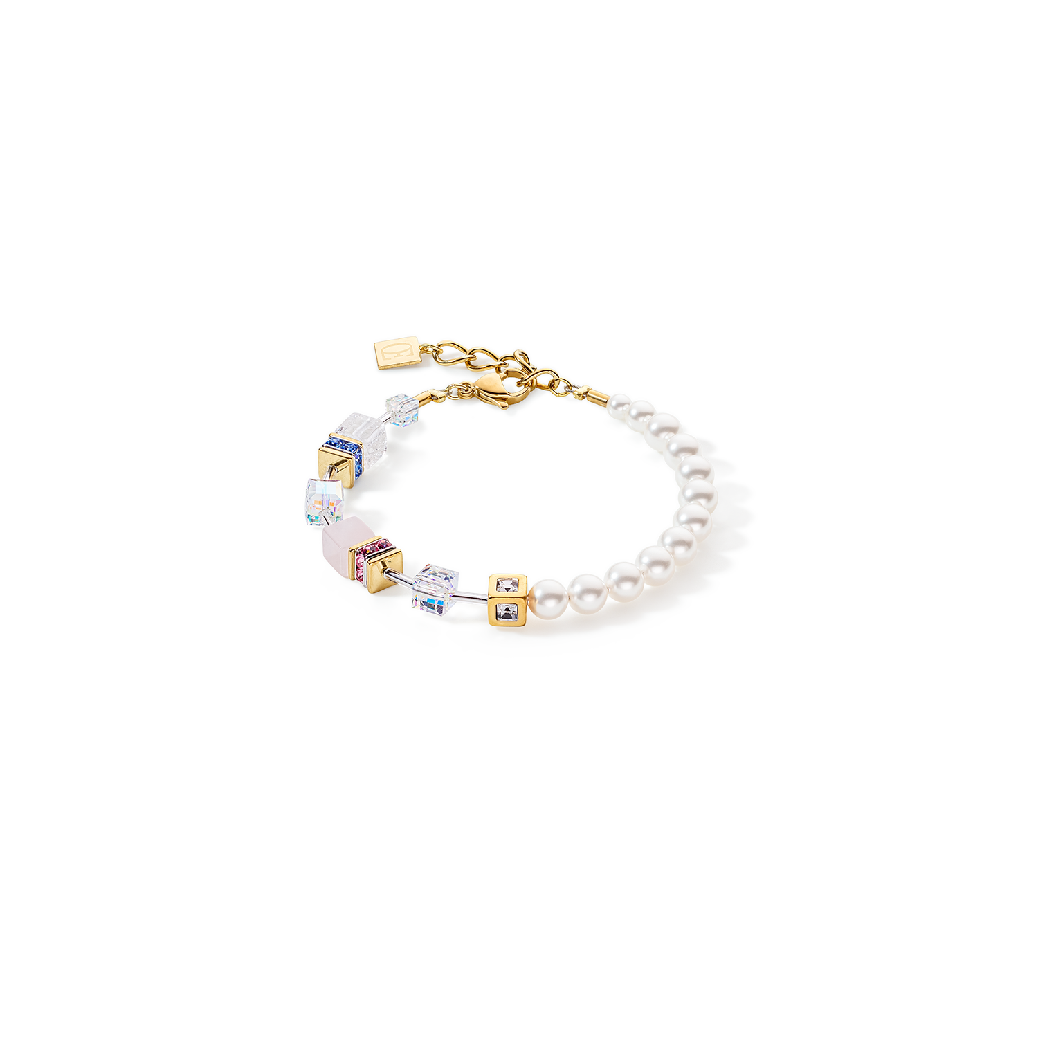 GeoCUBE® Precious Fusion Pearls Armband multicolor pastell