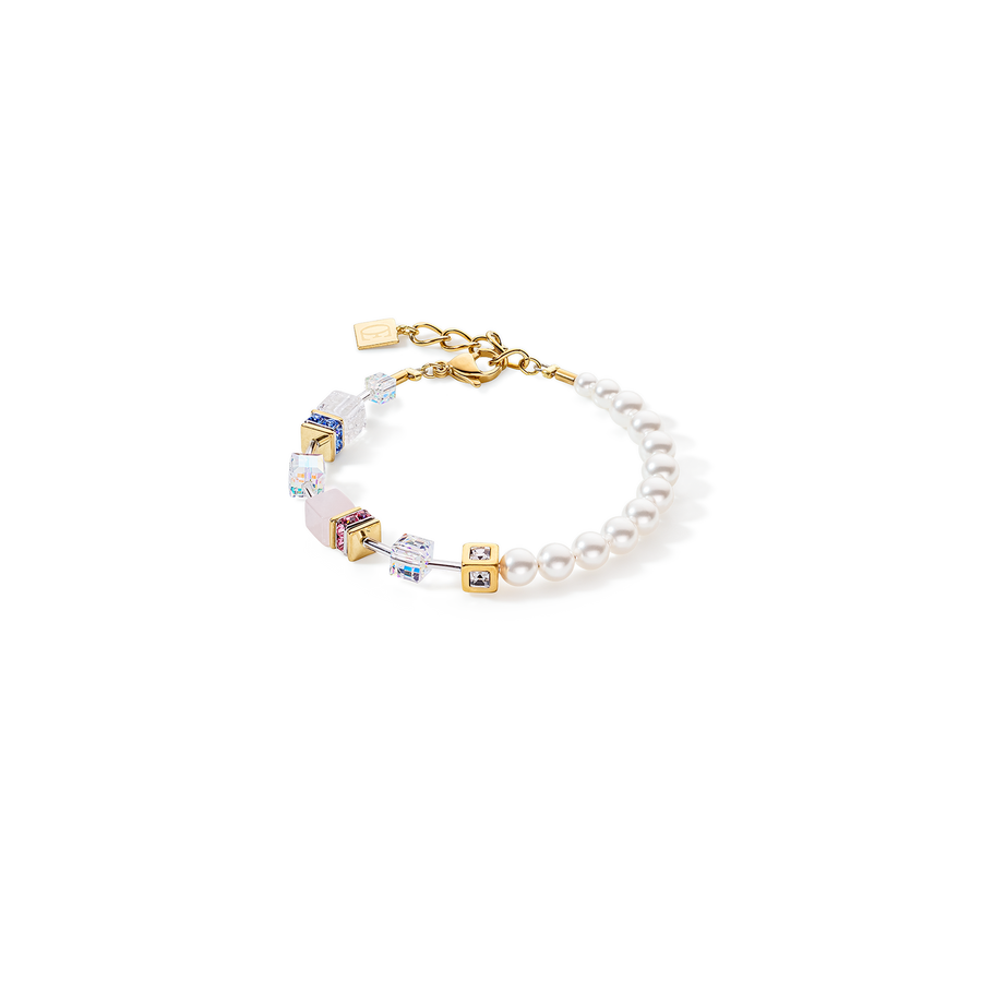 GeoCUBE® Precious Fusion Pearls Armband multicolor pastell