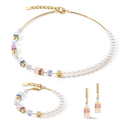 GeoCUBE® Precious Fusion Pearls Armband multicolor pastell von COEUR DE LION – im Set mit passenden Schmuckstücken