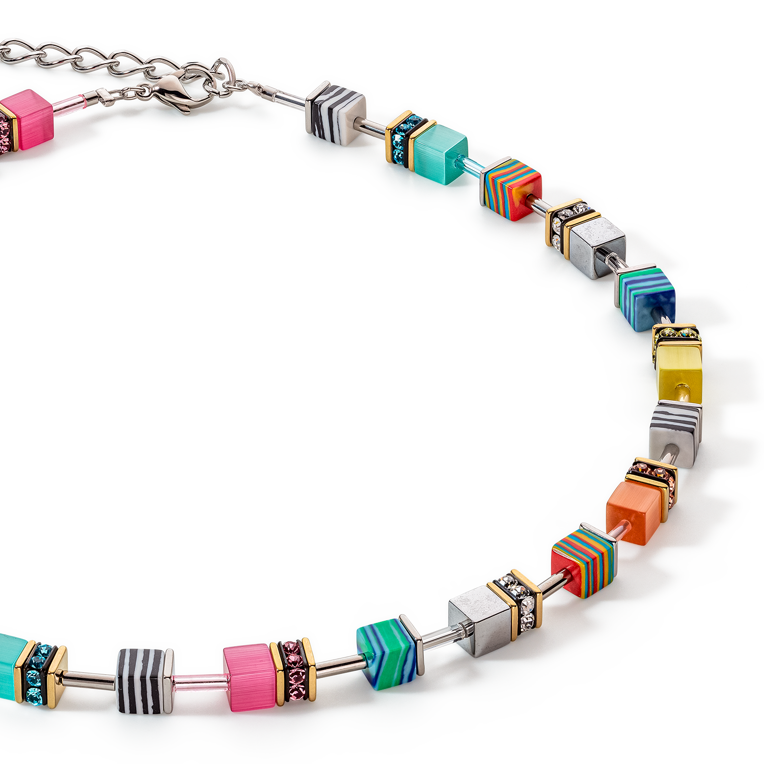 GeoCUBE® Candy Halskette multicolor spring