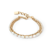 Brilliant Square Layer Armband gold von COEUR DE LION