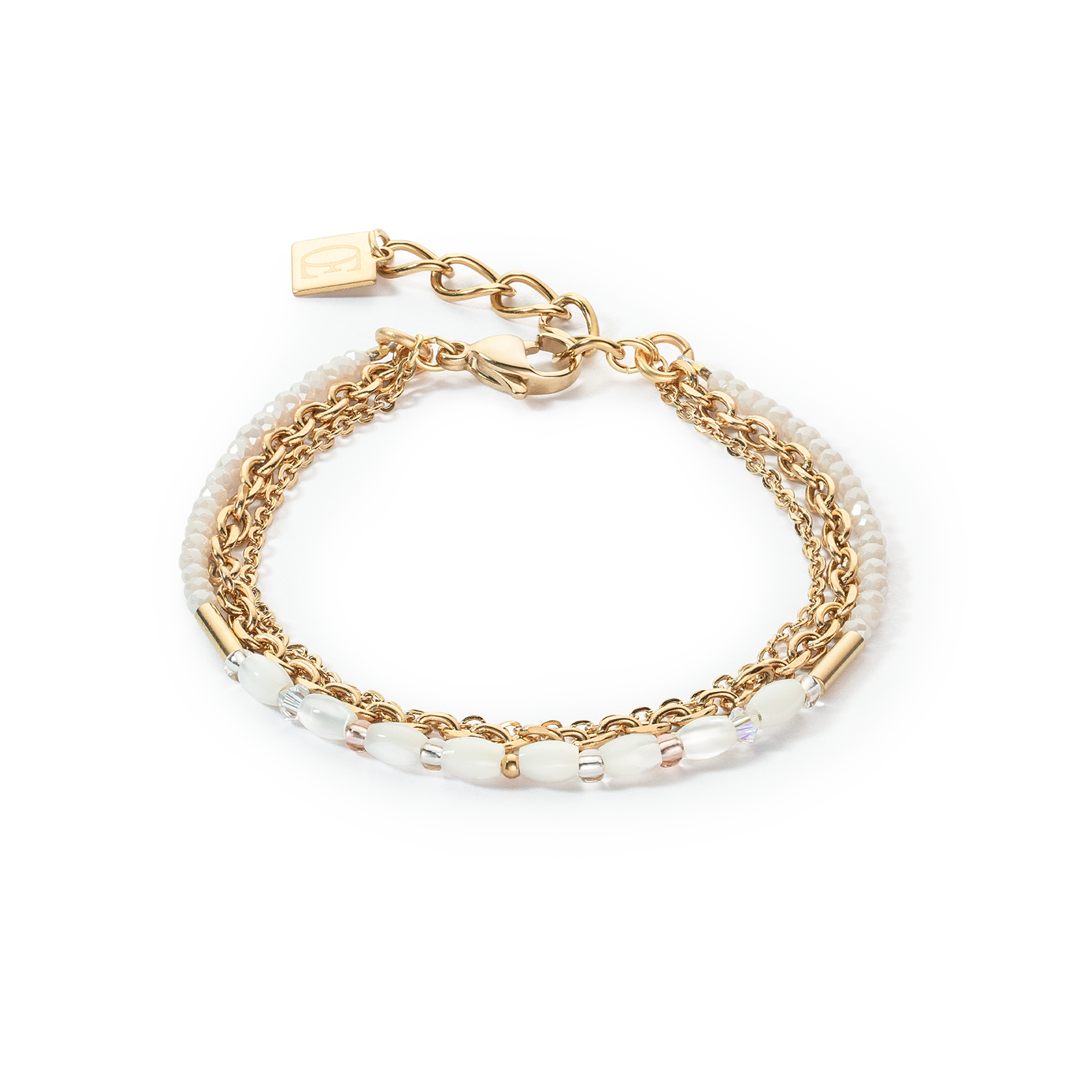 Brilliant Square Layer Armband gold