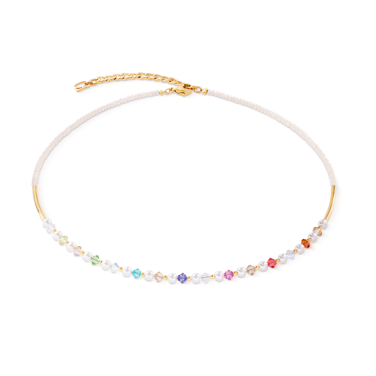 Princess Pearls Halskette gold rainbow von COEUR DE LION