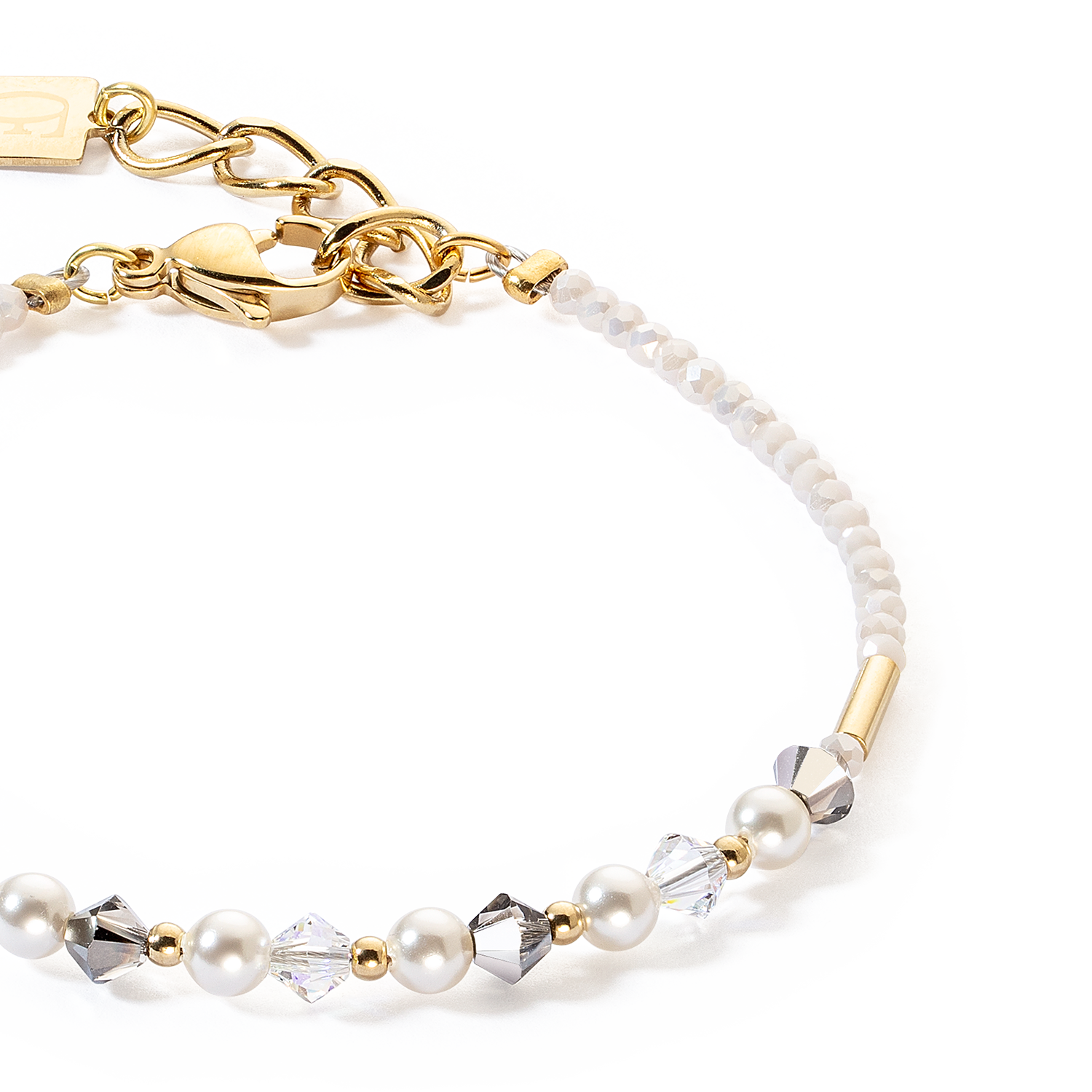 Princess Pearls Armband grau-kristall