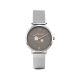 Uhr Rund Cool Grey Milanaise Edelstahl