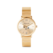 Uhr Rund Gold Sunray Monochrome Edelstahl Gold von COEUR DE LION