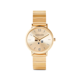 Uhr Rund Gold Sunray Monochrome Edelstahl Gold