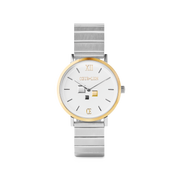 Uhr Rund Brilliant White Bicolor Edelstahl Silber von COEUR DE LION
