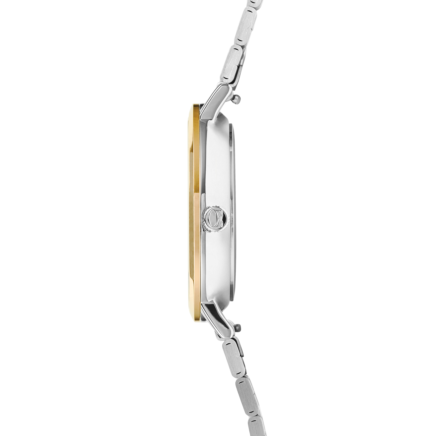 Uhr Rund Brilliant White Bicolor Edelstahl Silber