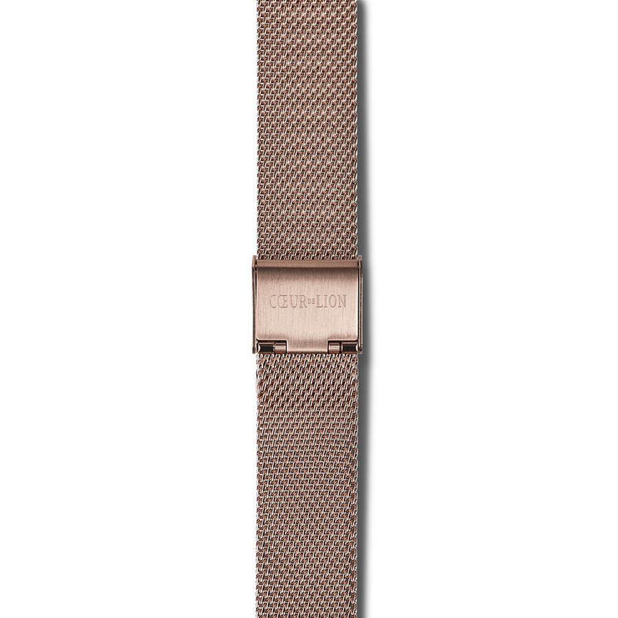 Uhr Rund Champagne Sunray Milanaise Edelstahl Champagne