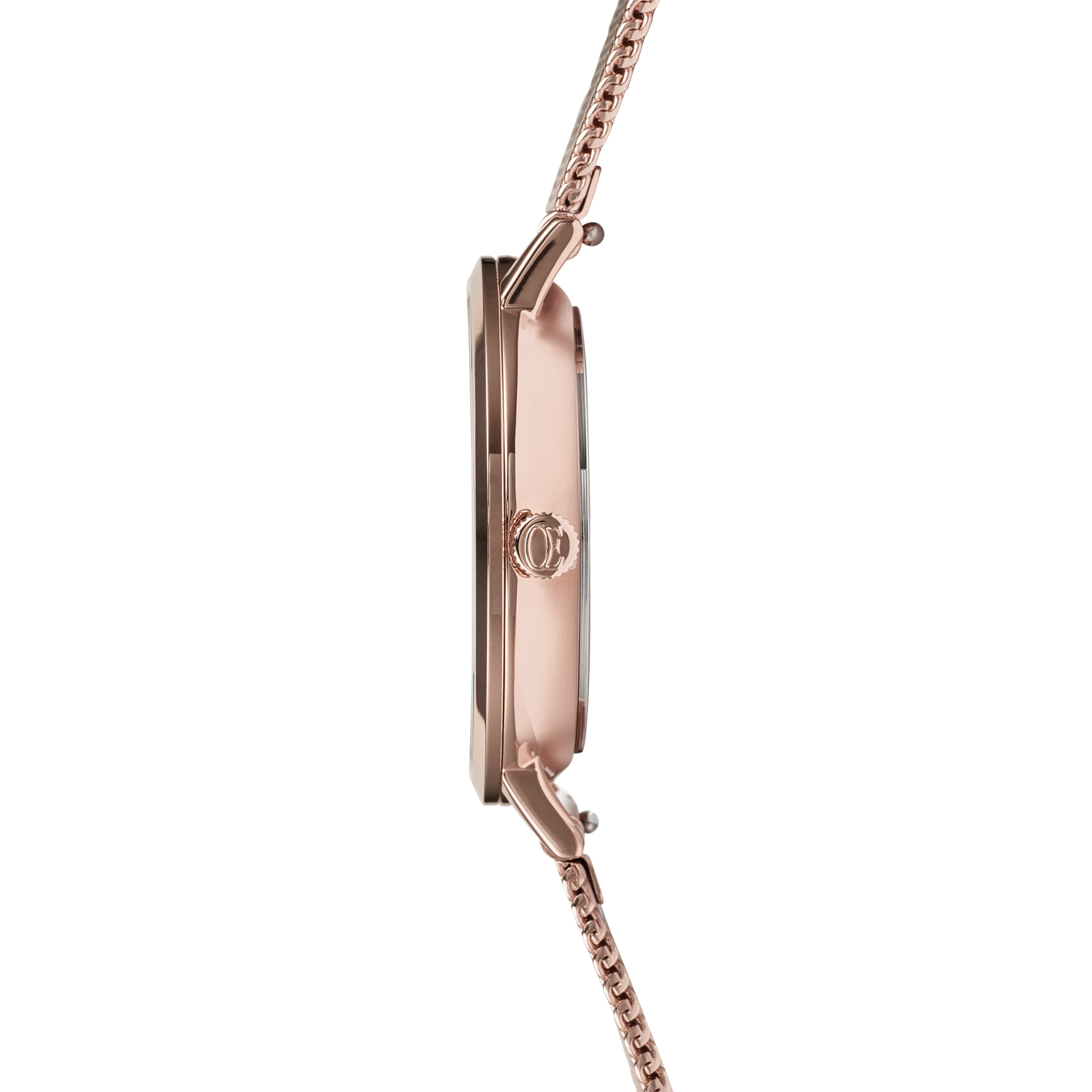 Uhr Rund Champagne Sunray Milanaise Edelstahl Champagne