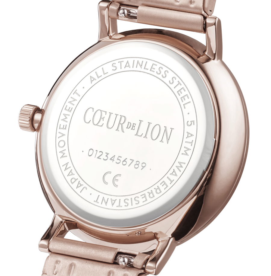 Uhr Rund Champagne Sunray Milanaise Edelstahl Champagne